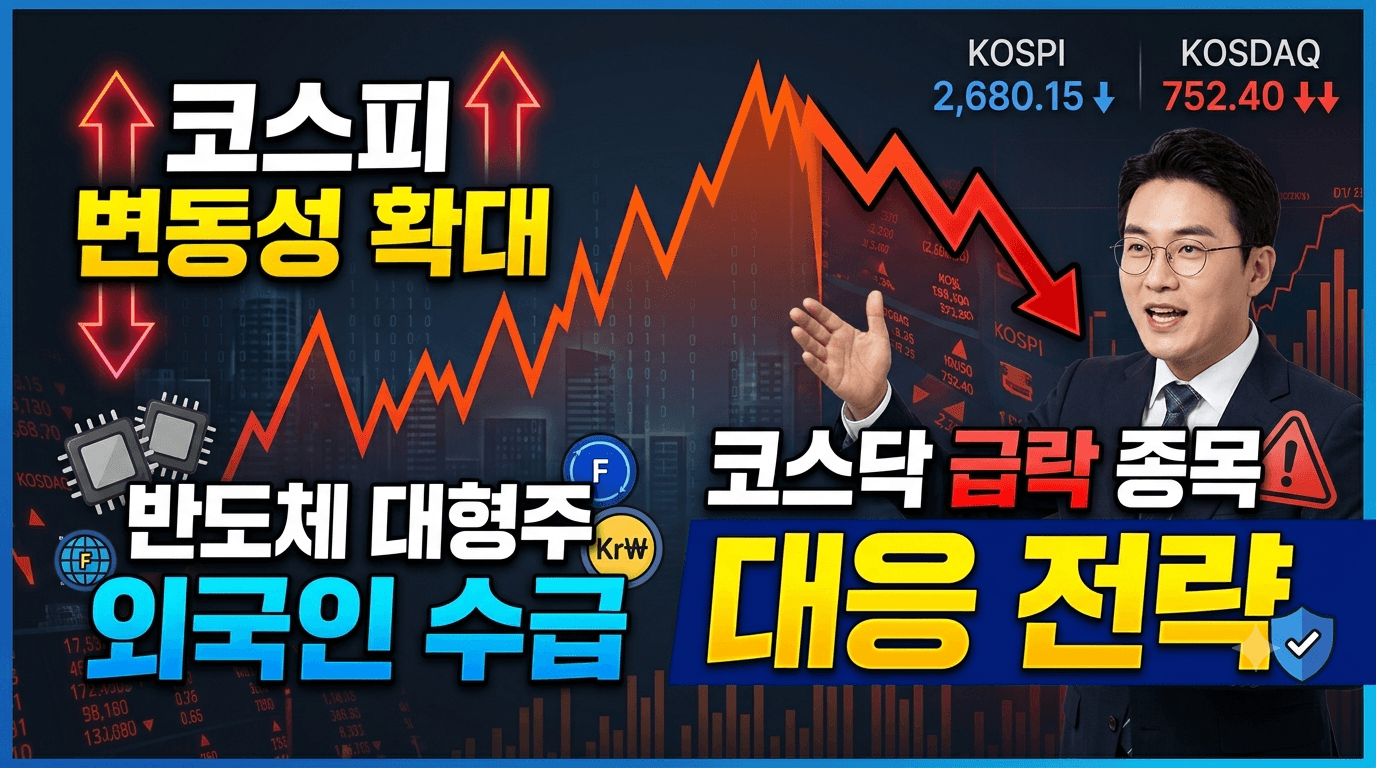 코스피 변동성 확대, 반도체 대형주 외국인 수급과 코스닥 급락 종목 대응 전략