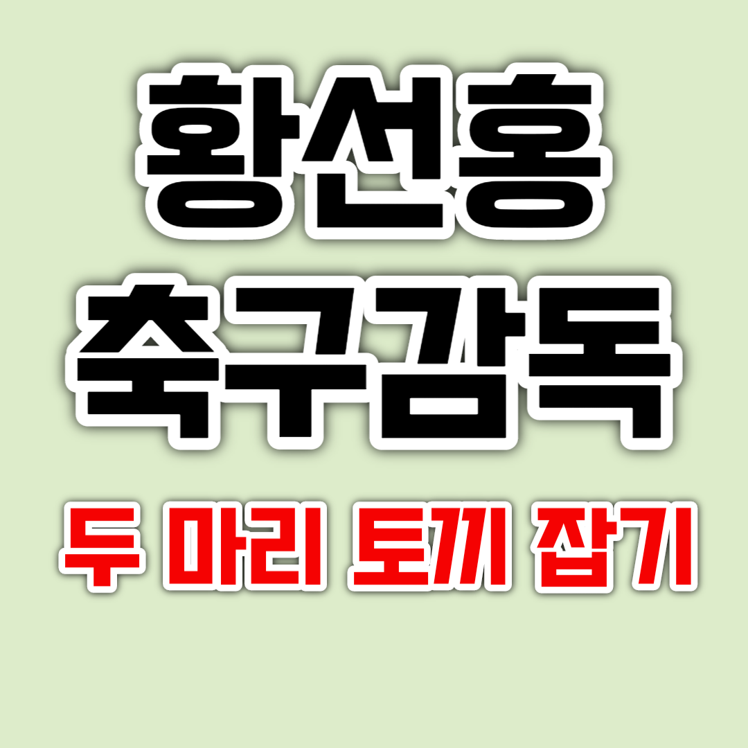 황선홍 축구 감독 월드컵 올림픽