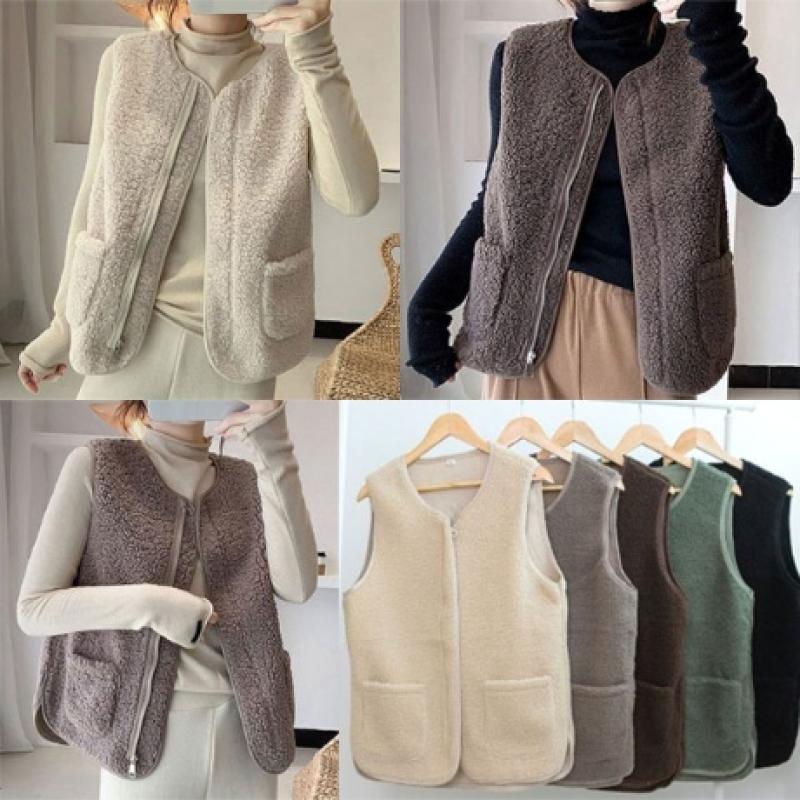 테디조끼 양털조끼 양털베스트 여성퍼베스트 뽀글이2