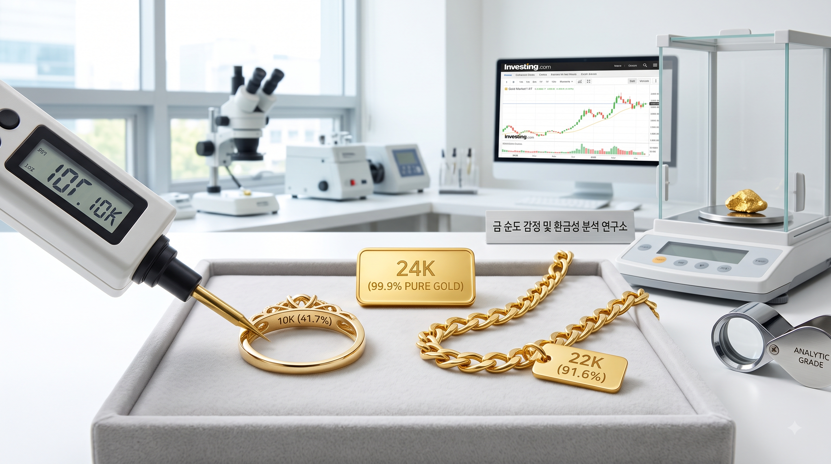 10k와 22k 금 순도 차이 및 금 매입 감정 가이드