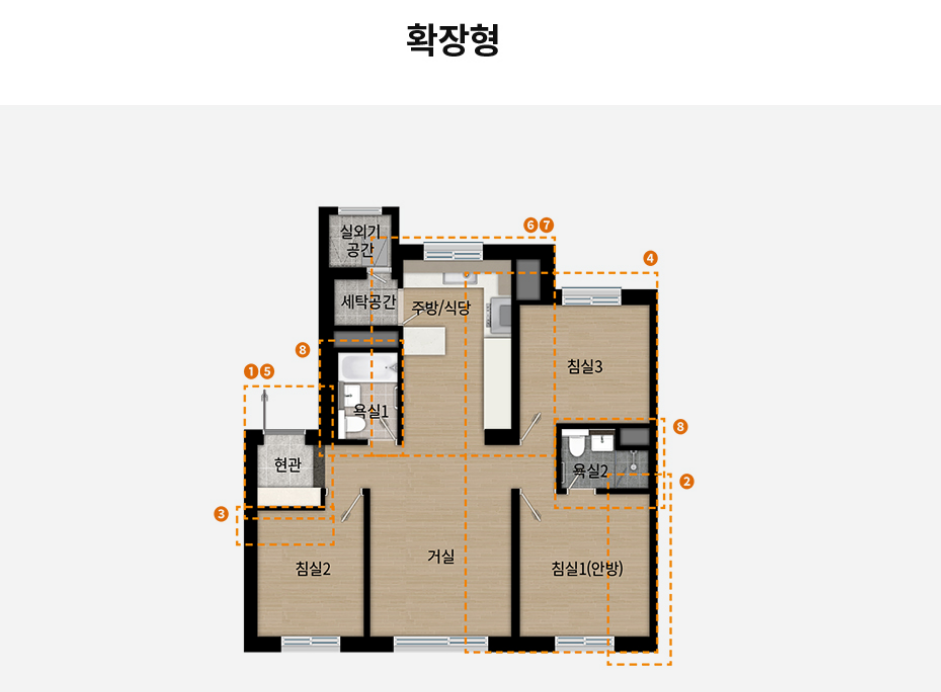 58A 확장형 평면도