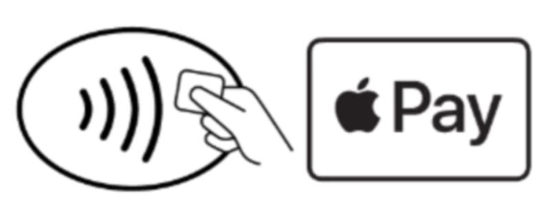 애플페이 가맹점 기호가 그려져있다.