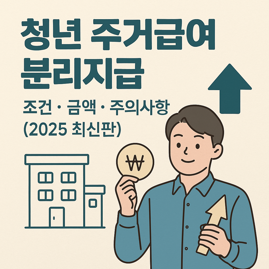 청년 주거급여 분리지급 조건&middot;금액&middot;주의사항 총정리 (2025 최신판)