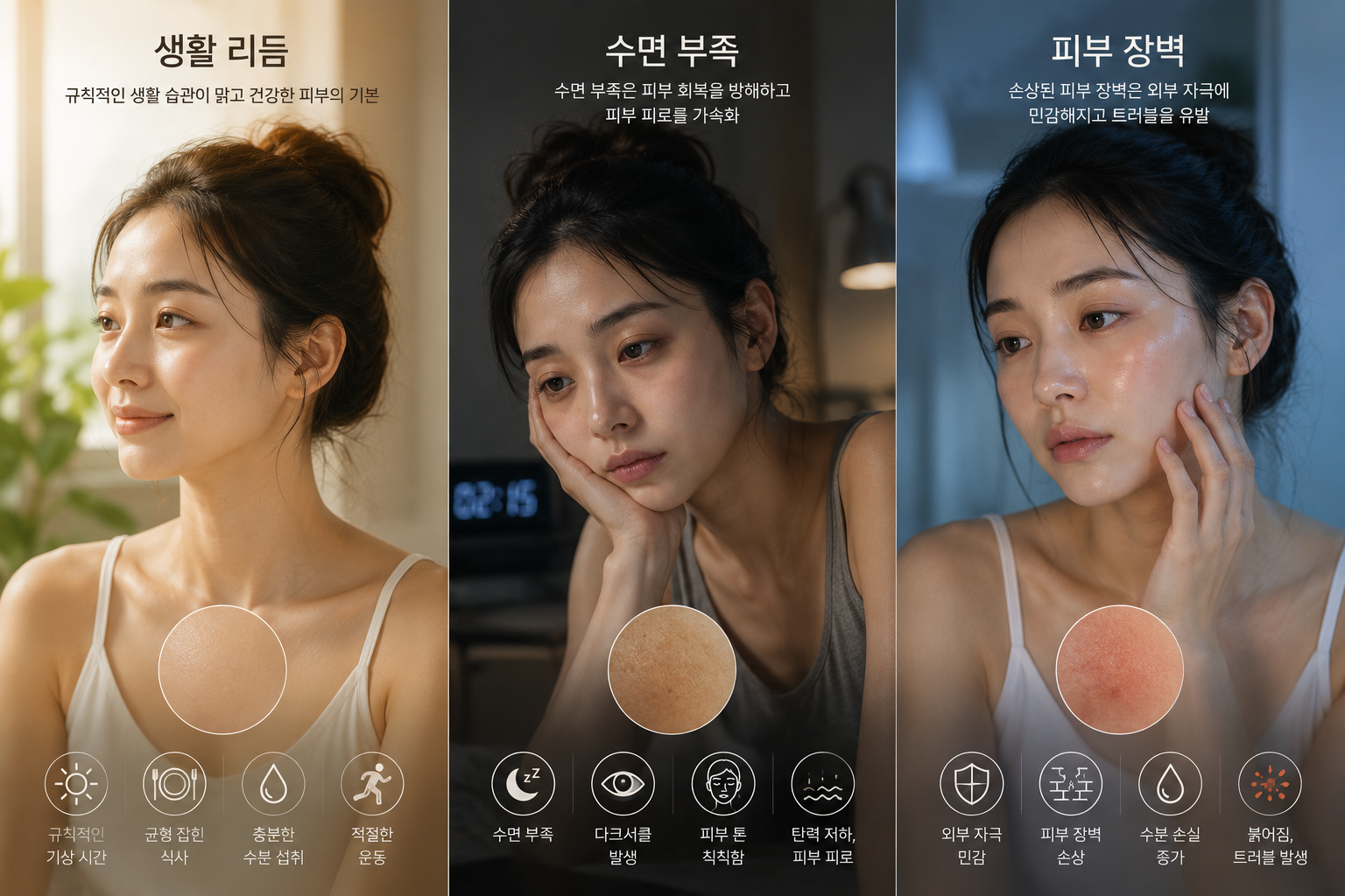 수면 부족과 피부
