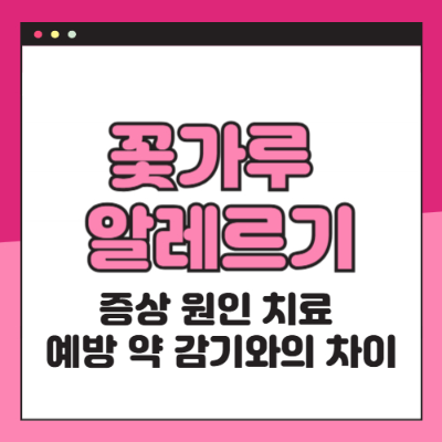 꽃가루알레르기, 꽃가루 알레르기 증상, 꽃가루 알레르기 원인, 꽃가루 알레르기 약, 갑자기 꽃가루 알레르기, 봄철 알레르기, 계절성 알레르기, 알레르기 치료법