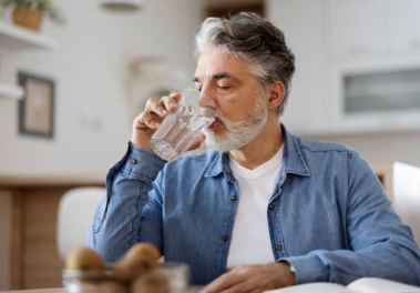 미지근한 물 마시기