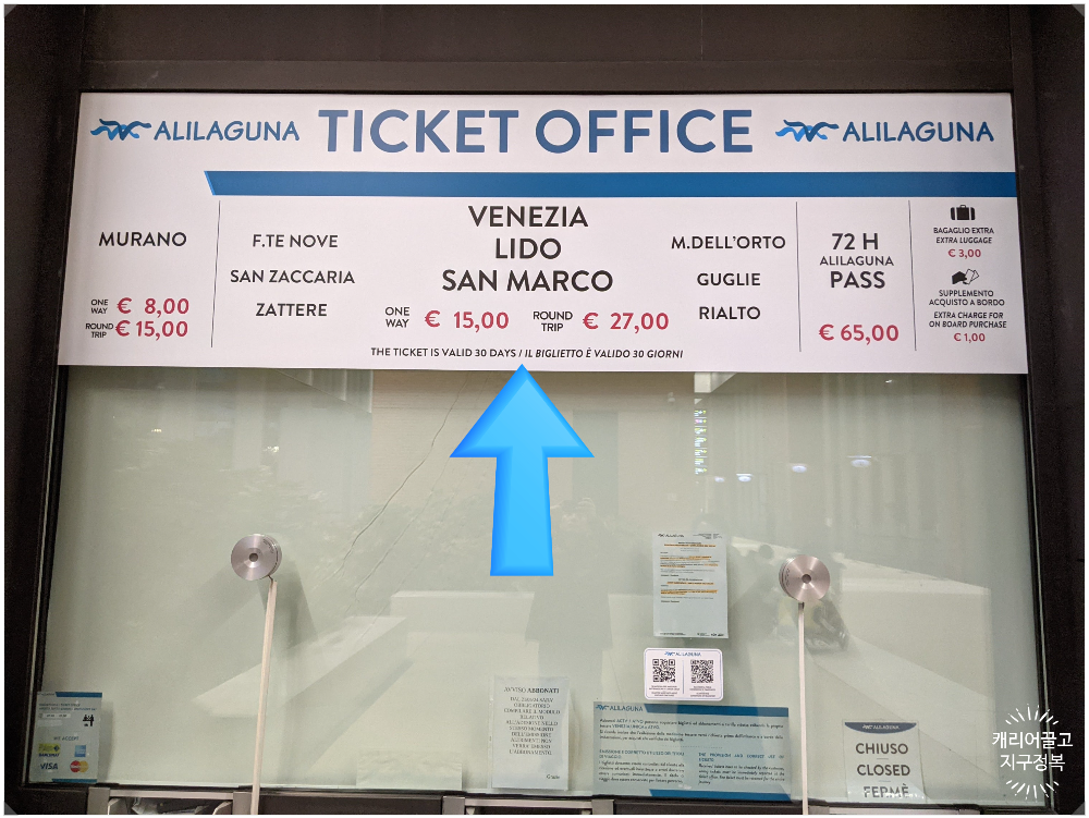 베니스공항 렌터카 픽업, 반납