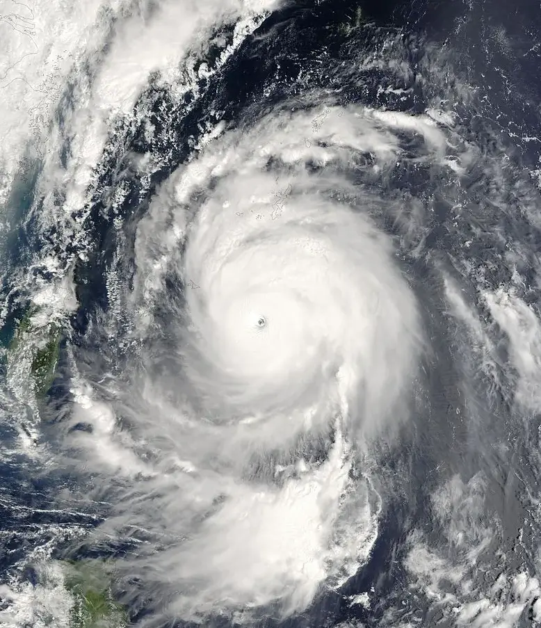 태풍 매미 위성사진