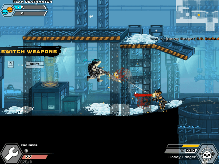 총을-발사해-적을-처치하는-화면