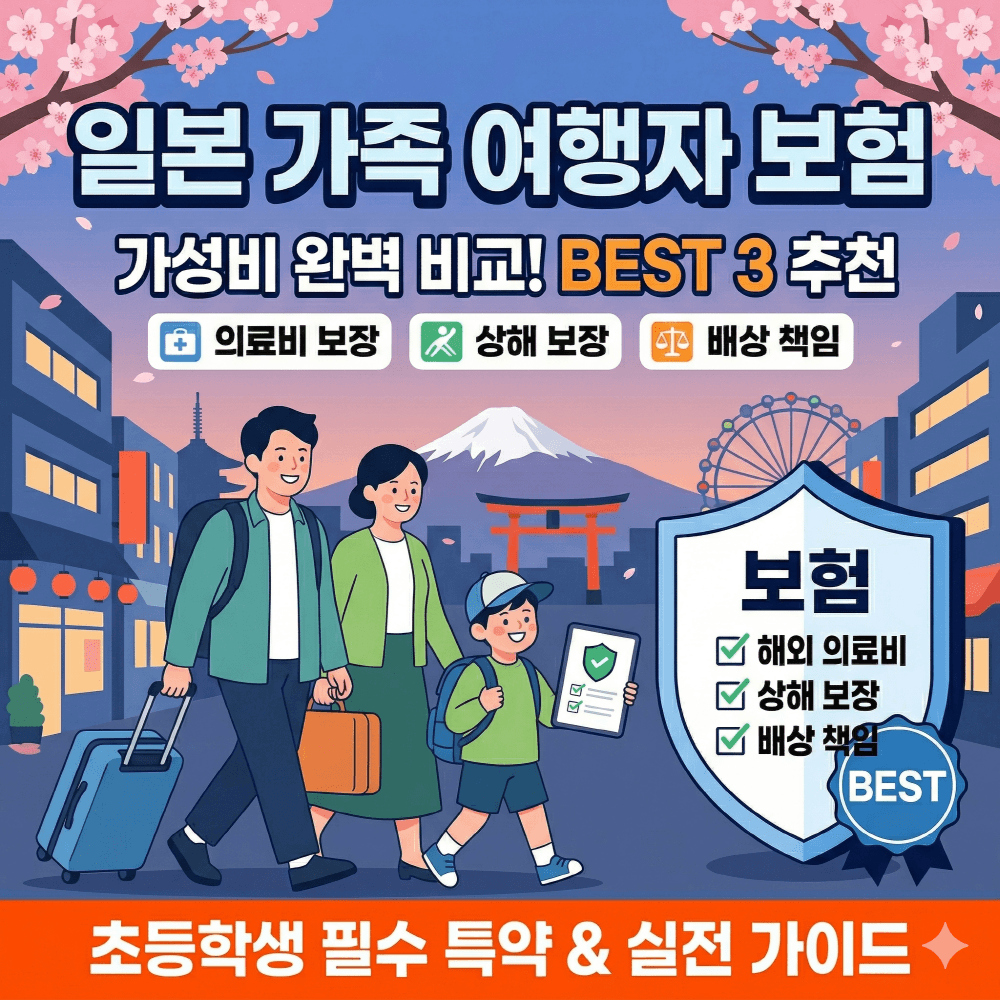 일본여행 여행자보험 비교 분석