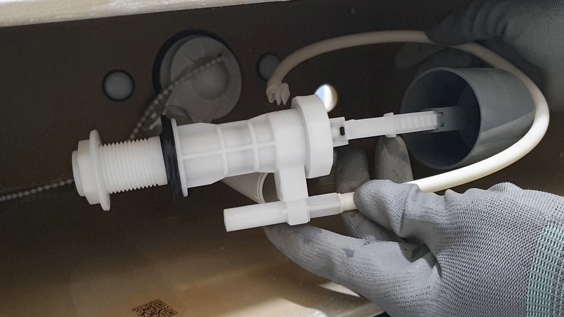 양변기 필밸브 분리 모습