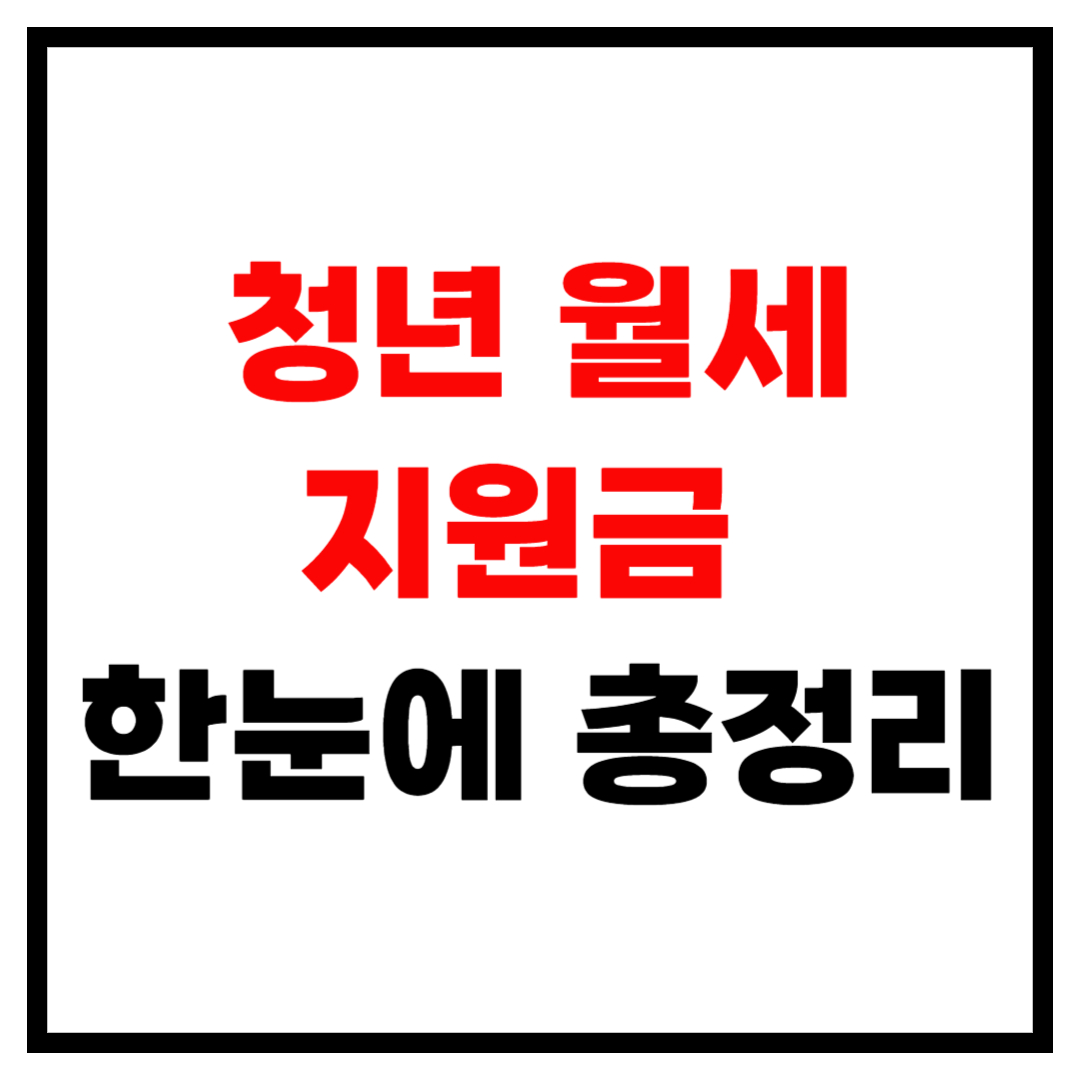 청년 월세지원금 나는 가능할까? 2025년도 총정리 모음집