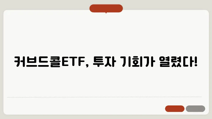 커브드콜ETF 개념 및 전망을 알아보자