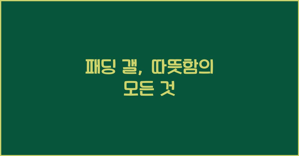 패딩 갤