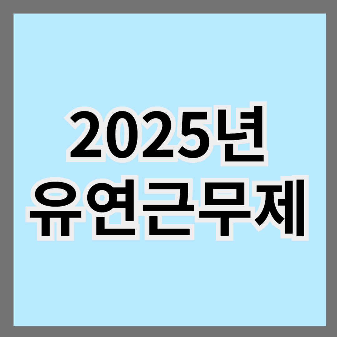 2025년 유연근무제