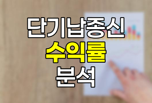 단기납 종신보험과 은행상품 수익률 비교분석
