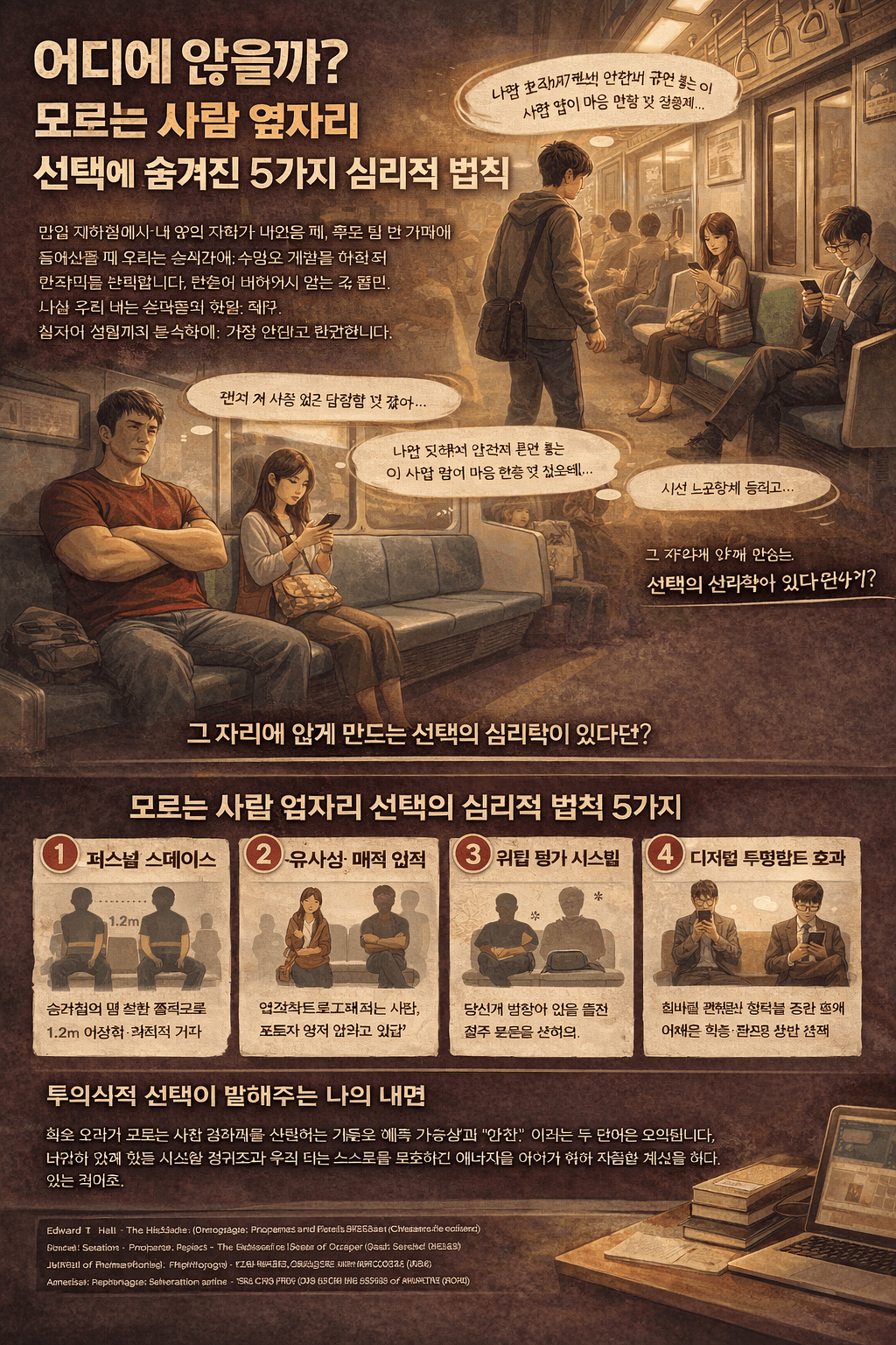 왜 이 사람 옆에 앉았을까 옆자리 선택에 숨겨진 심리 5가지