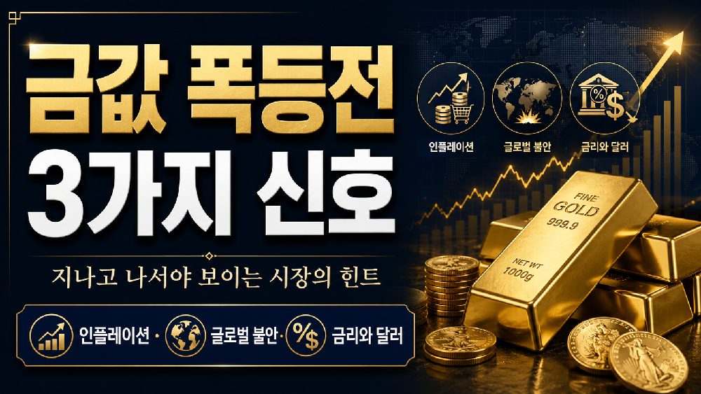 금값 폭등전 3가지 신호