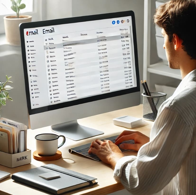 이메일-정리하는-모습