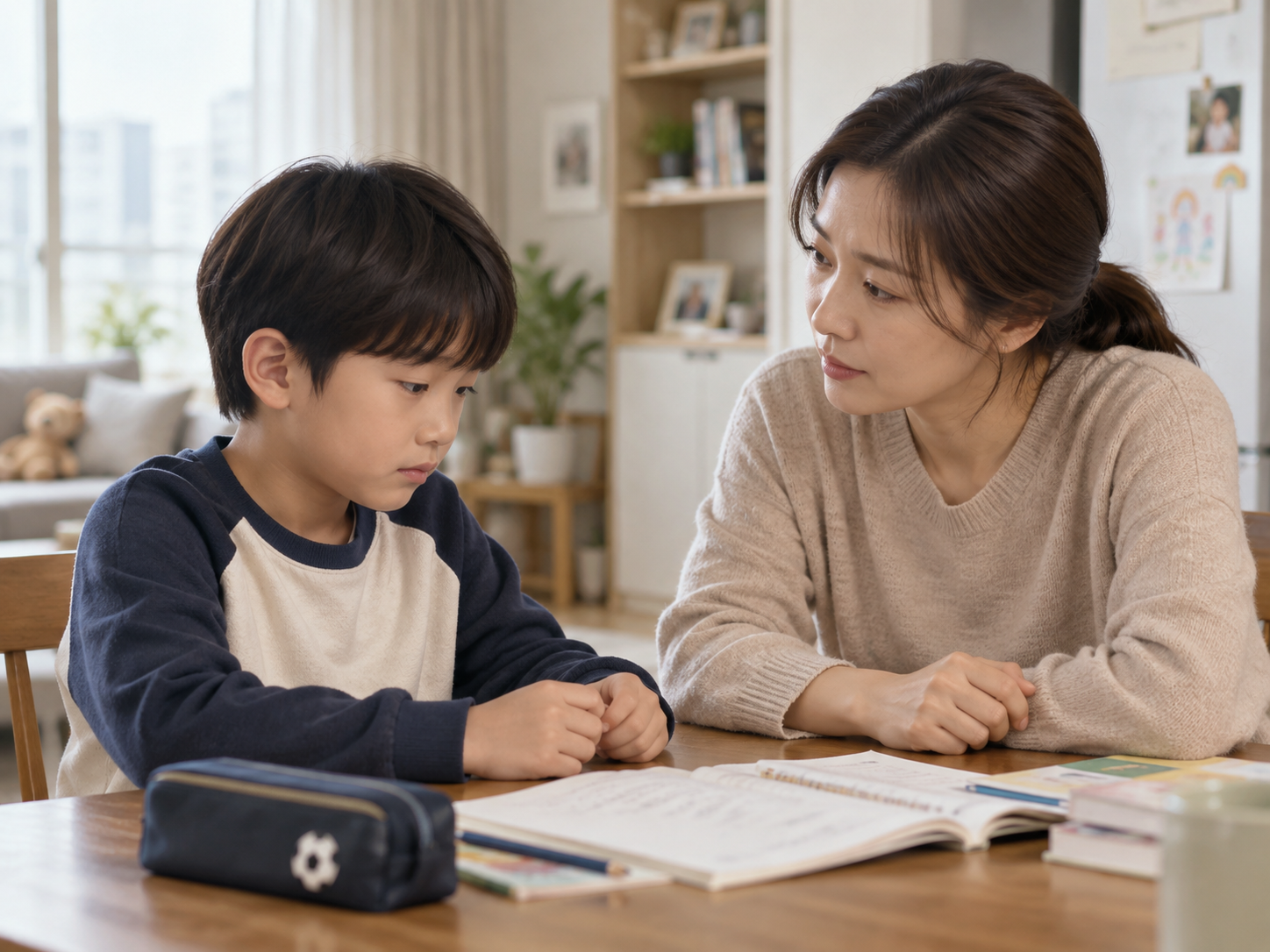 엄마와 아이의 따뜻한 대화