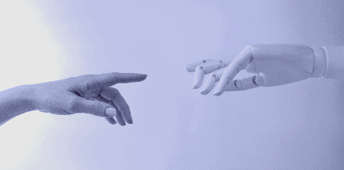 AI손-사람손-서로-만나다