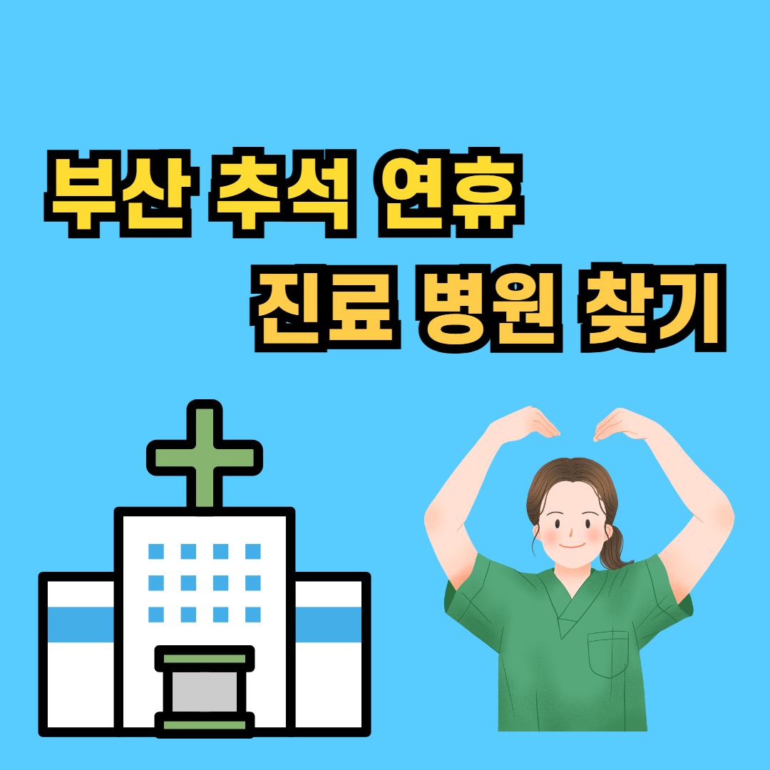 2025 추석 연휴 진료 운영 병원 찾기