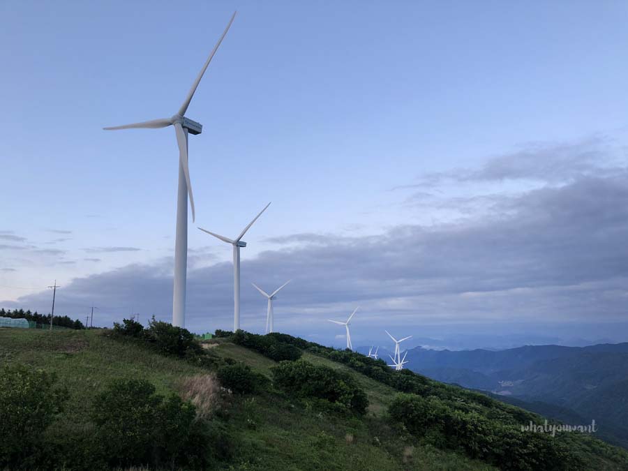 평창 육백마지기, 풍력발전기의 모습