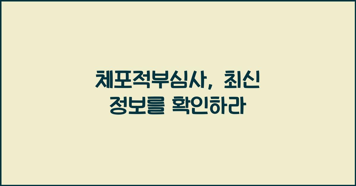 체포적부심사