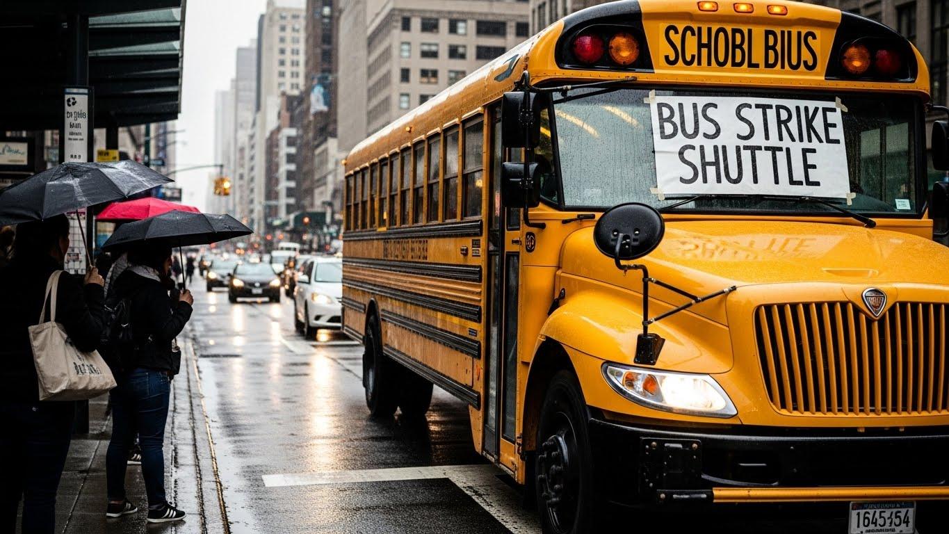 버스 파업 임시버스