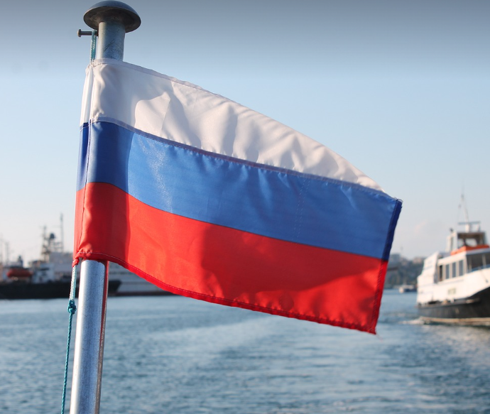 러시아 국기의 모습