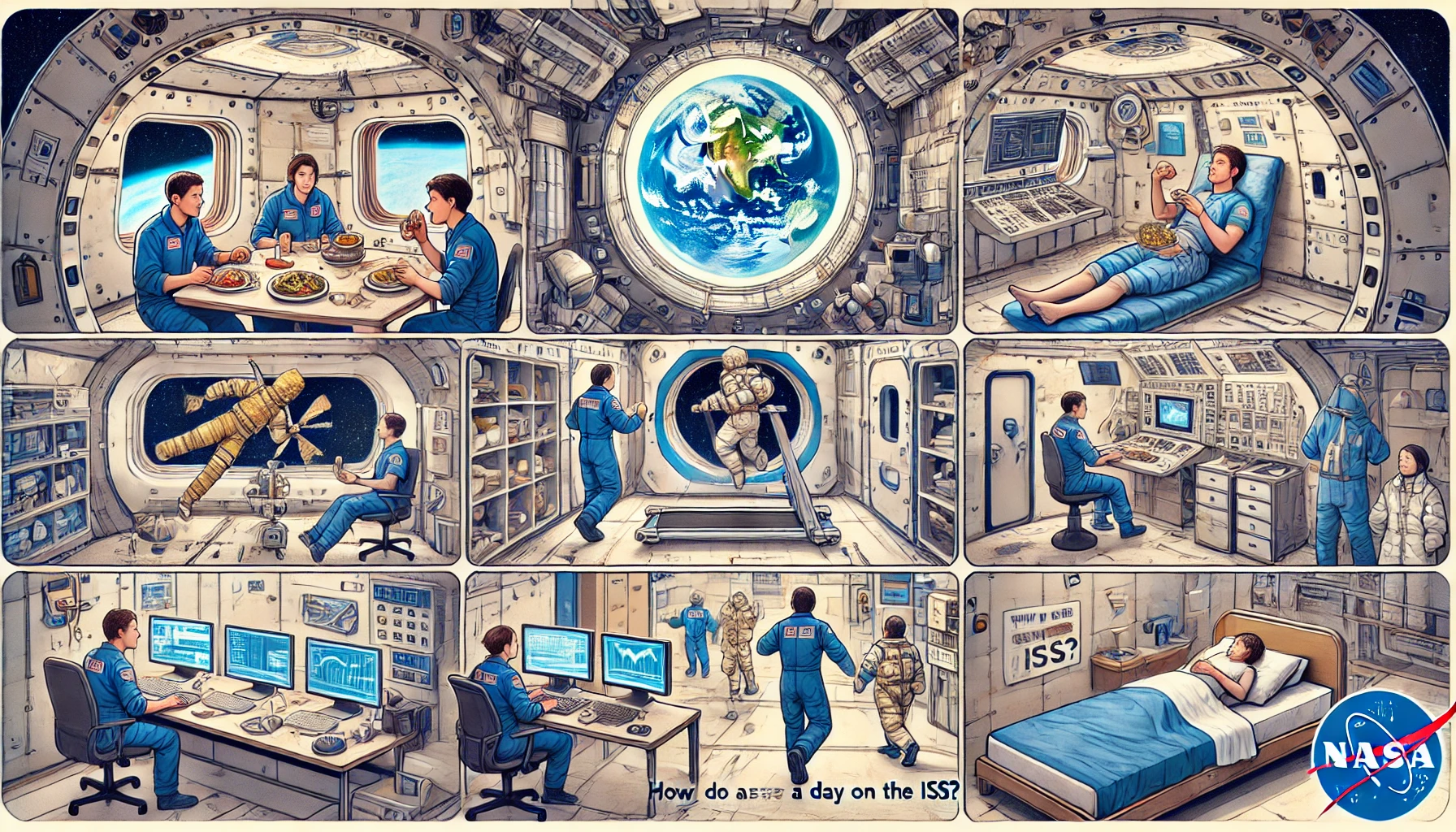 국제우주정거장에서의 일상, 우주인은 어떻게 하루를 보낼까?