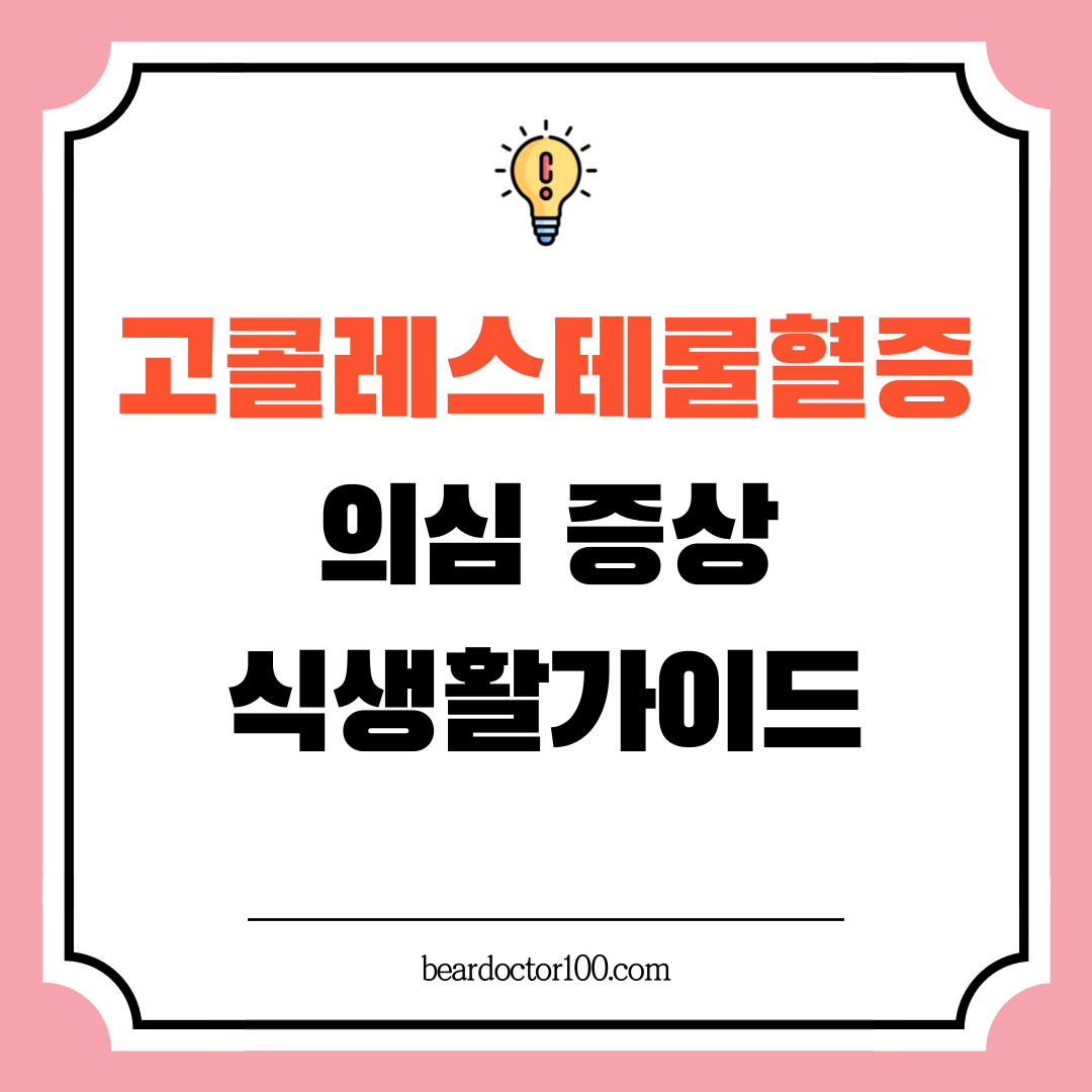 고콜레스테롤혈증 의심 증상 식생활가이드