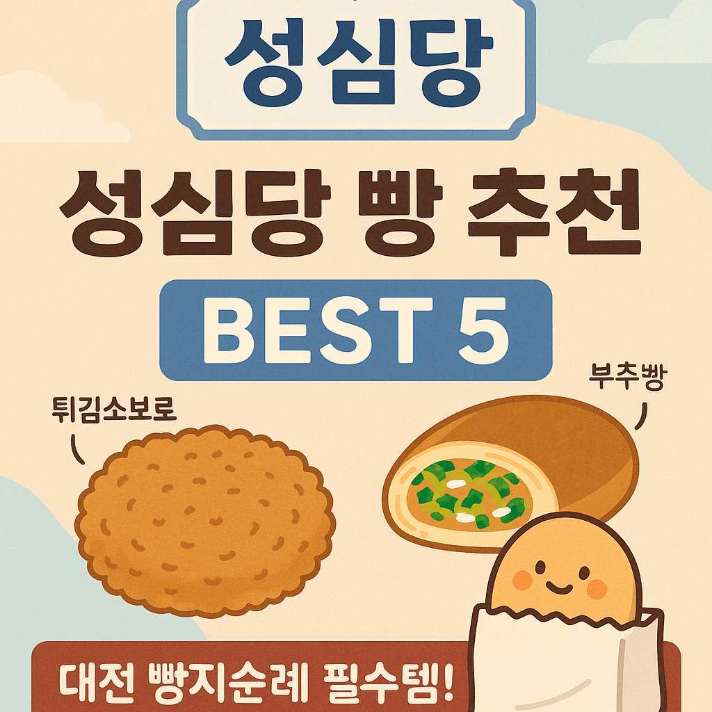대전 성심당 빵 추천 리스트 🍞 놓치면 후회할 필수 품목 TOP 5!