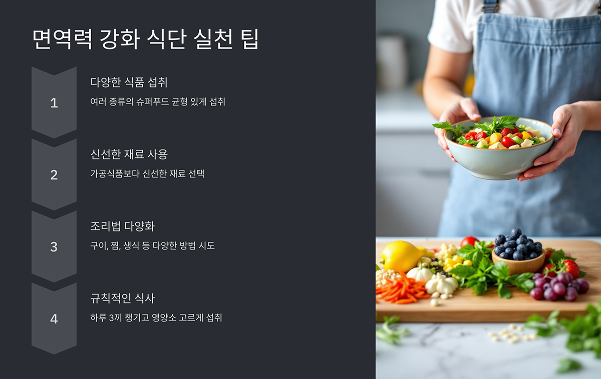 면역력 강화 식단 실천 팁