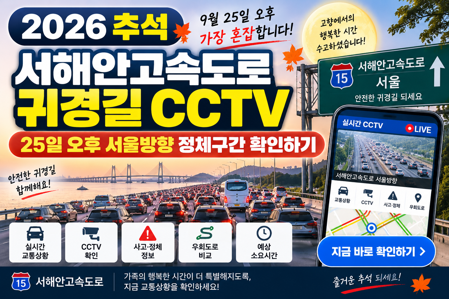 2026 추석 귀경길 서해안고속도로 CCTV