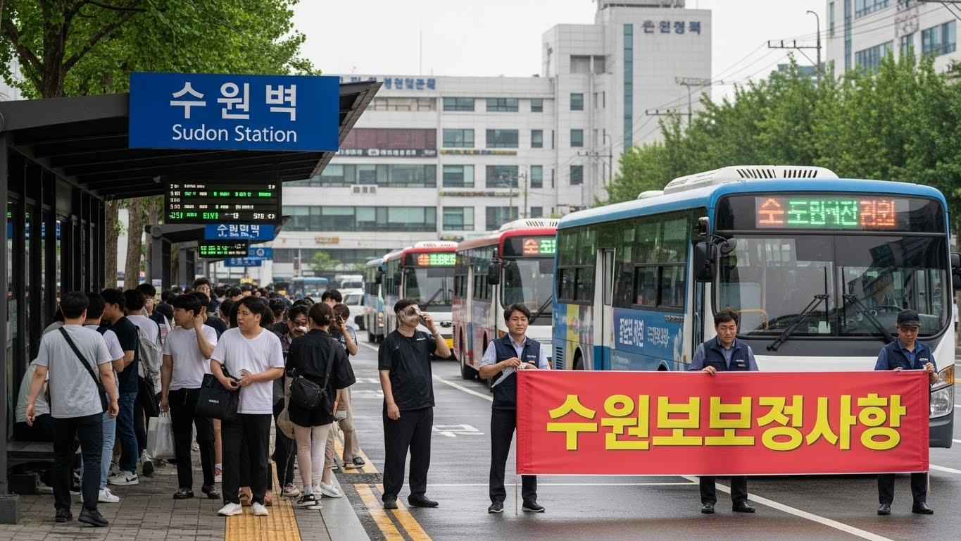 버스 파업 수원