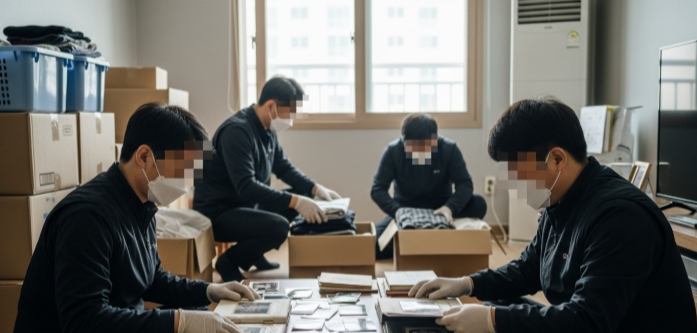 동두천 유품정리중