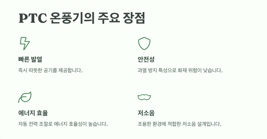 PTC 온풍기: 효율적이고 안전한 겨울 난방의 선택