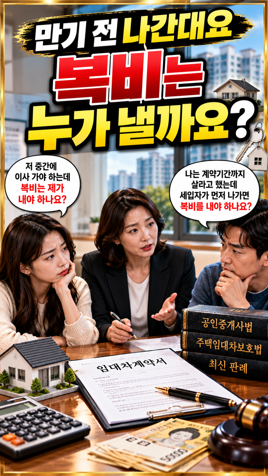 만기전 나간다면 복비는 누가 낼까요?