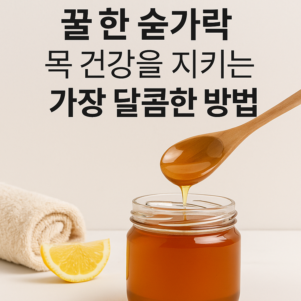 꿀 한 숟가락 목 건강을 지키는 가장 달콤한 방법
