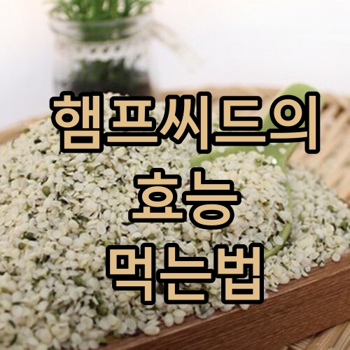 햄프씨드의 효능 먹는법