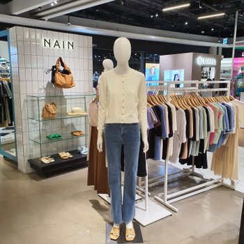 나인 N시그니처 베이직 라운드 자수 니트 가디건 CD-2006 CD010