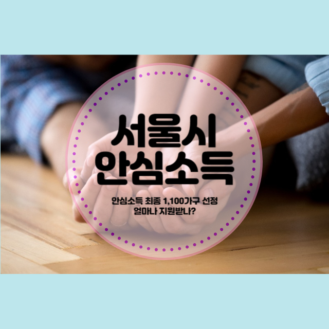 서울시안심소득 최종 확정