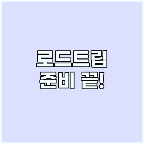 로드 트립 준비 끝판왕: 안전과 즐거..