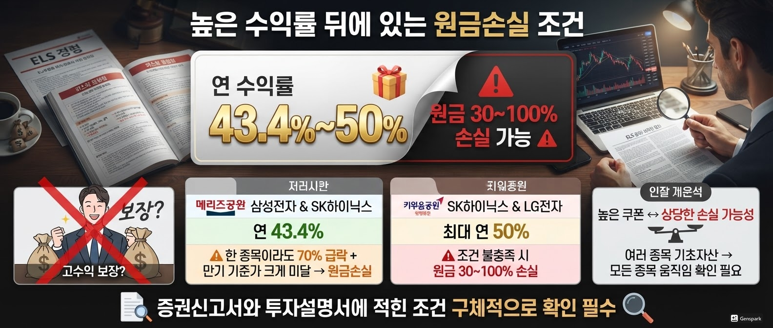 높은 수익률 뒤에 있는 원금손실 조건