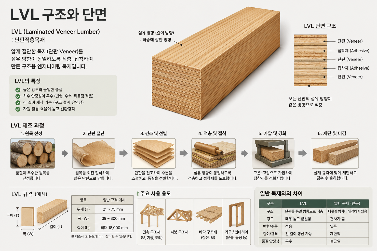 LVL 구조와 단면