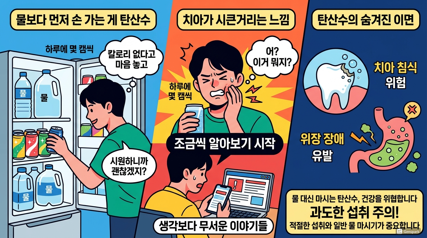 탄산수 부작용, 물 대신 마시면 생기는 충격적인 변화