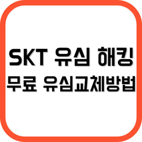 SKT 유심해킹, 무료 유심교체 방법