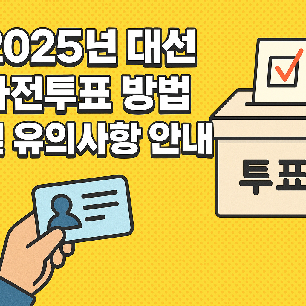 본투표 전, 사전투표로 편리하게 한 표 행사하세요!