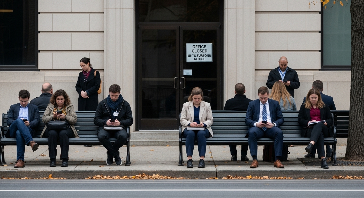 무실이 폐쇄되어 강제 무급 휴가 중인 연방 공무원들